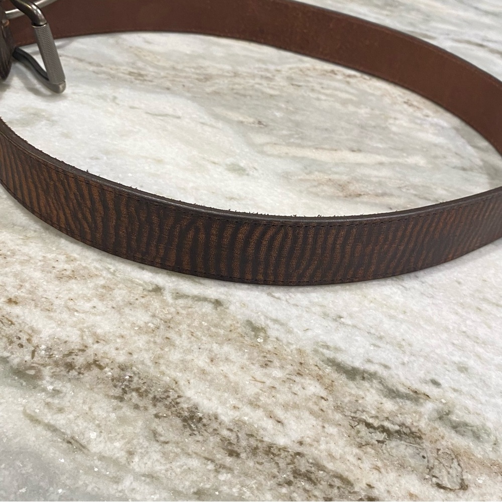 Justin Bomber Brown Top Grain Leather Belt 44 EUC - Picture 7 of 12